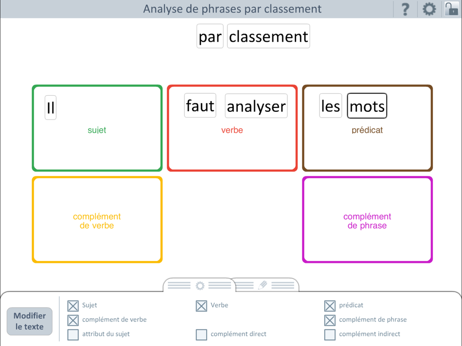 #2. École : Analyse grammaticale 2 (iOS) 由: Génération 5