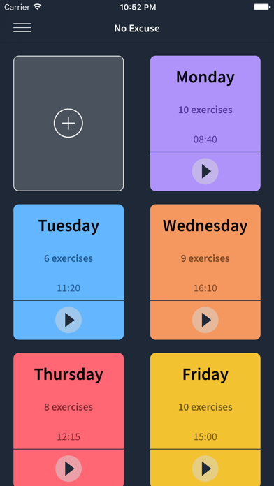 No Excuse - training timer Screenshot
