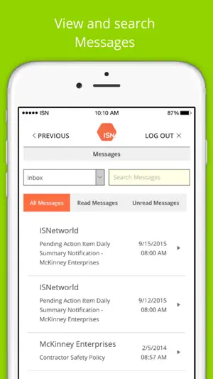 ISNetworld screenshot 2
