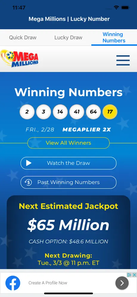 Lucky Number for Mega Millions