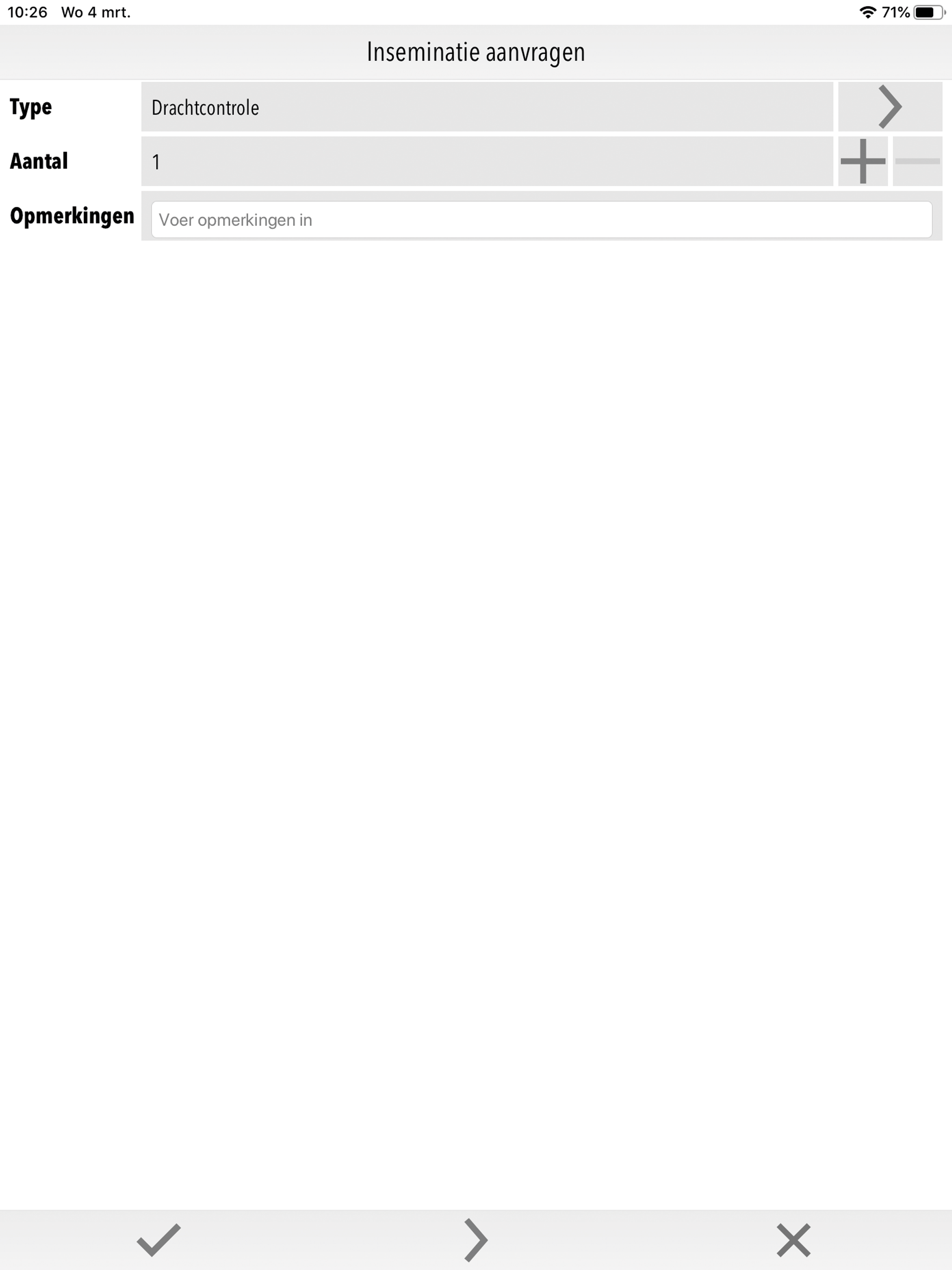 Inseminatie Opgave App