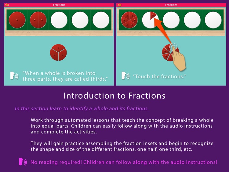 Montessori Preschool Fractions