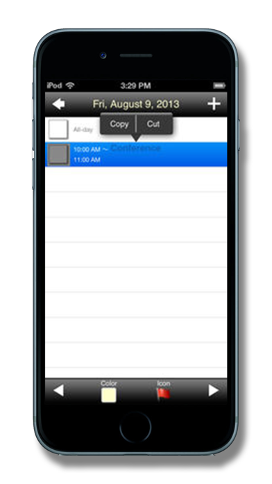 Vertical  Calendar. Screenshot