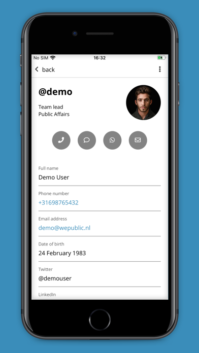 Stakeholder Engagement Tool Screenshot