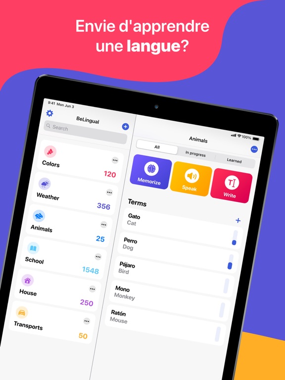 Screenshot #4 pour BeLingual - Apprendre langues