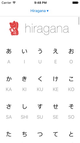 Japanese Hiragana and Katakanaのおすすめ画像1