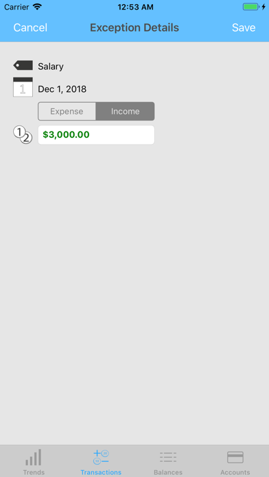 Money Forecast: CashFlow Screenshot