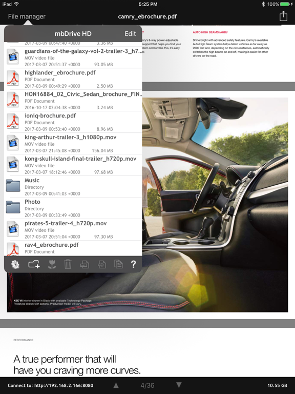 Screenshot #4 pour mbDriveHD - WiFi flash disk