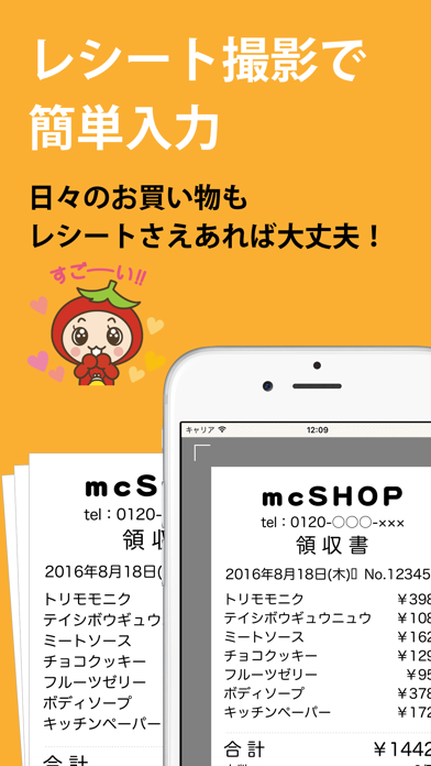 マムクラウド家計簿 レシート撮影で簡単入力 screenshot1