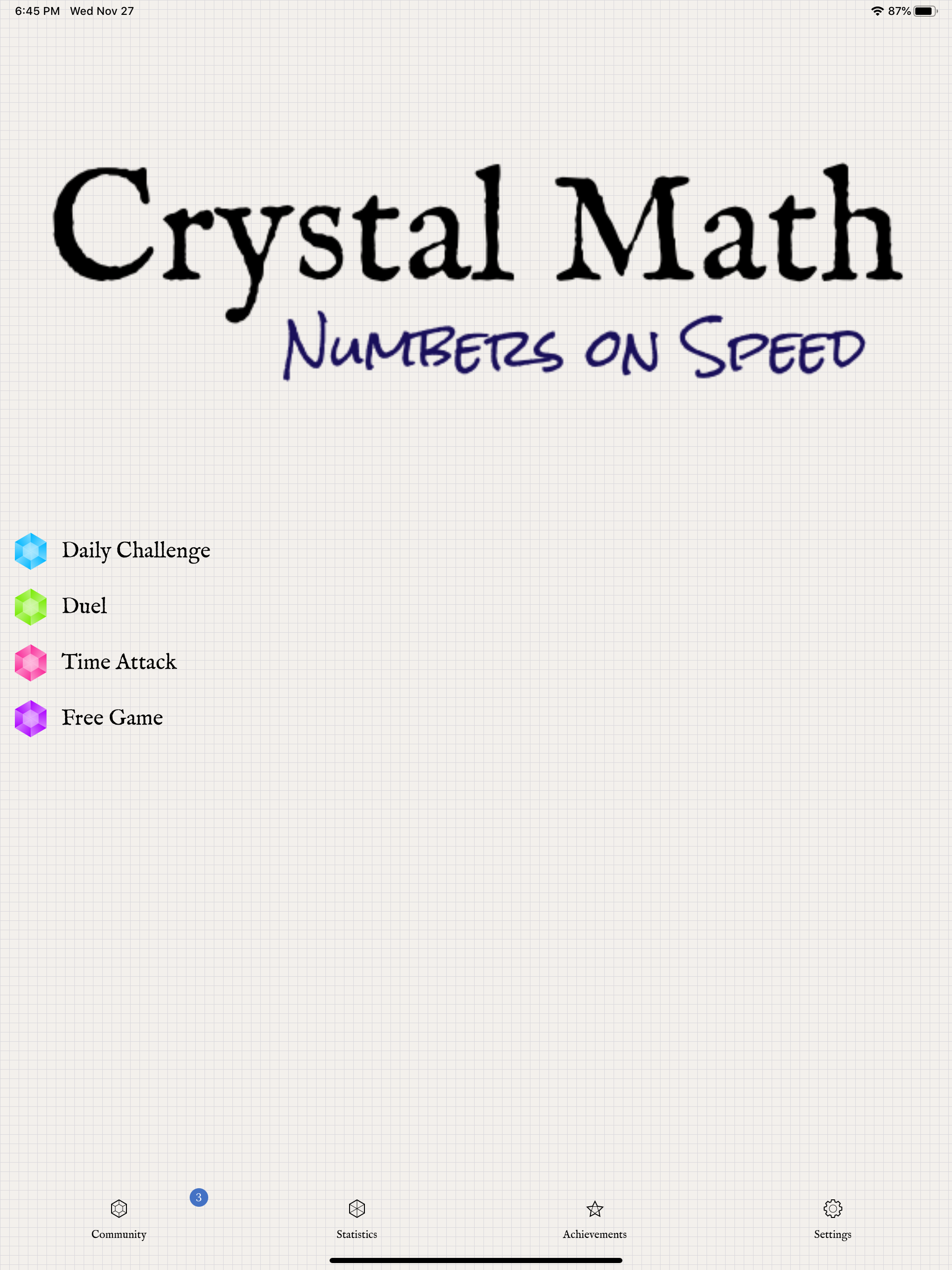 Crystal Math- Numbers On Speed
