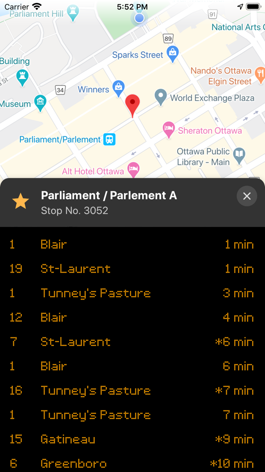 #2. Ottawa Bus Live (iOS) 由: Ryan Ramchandar