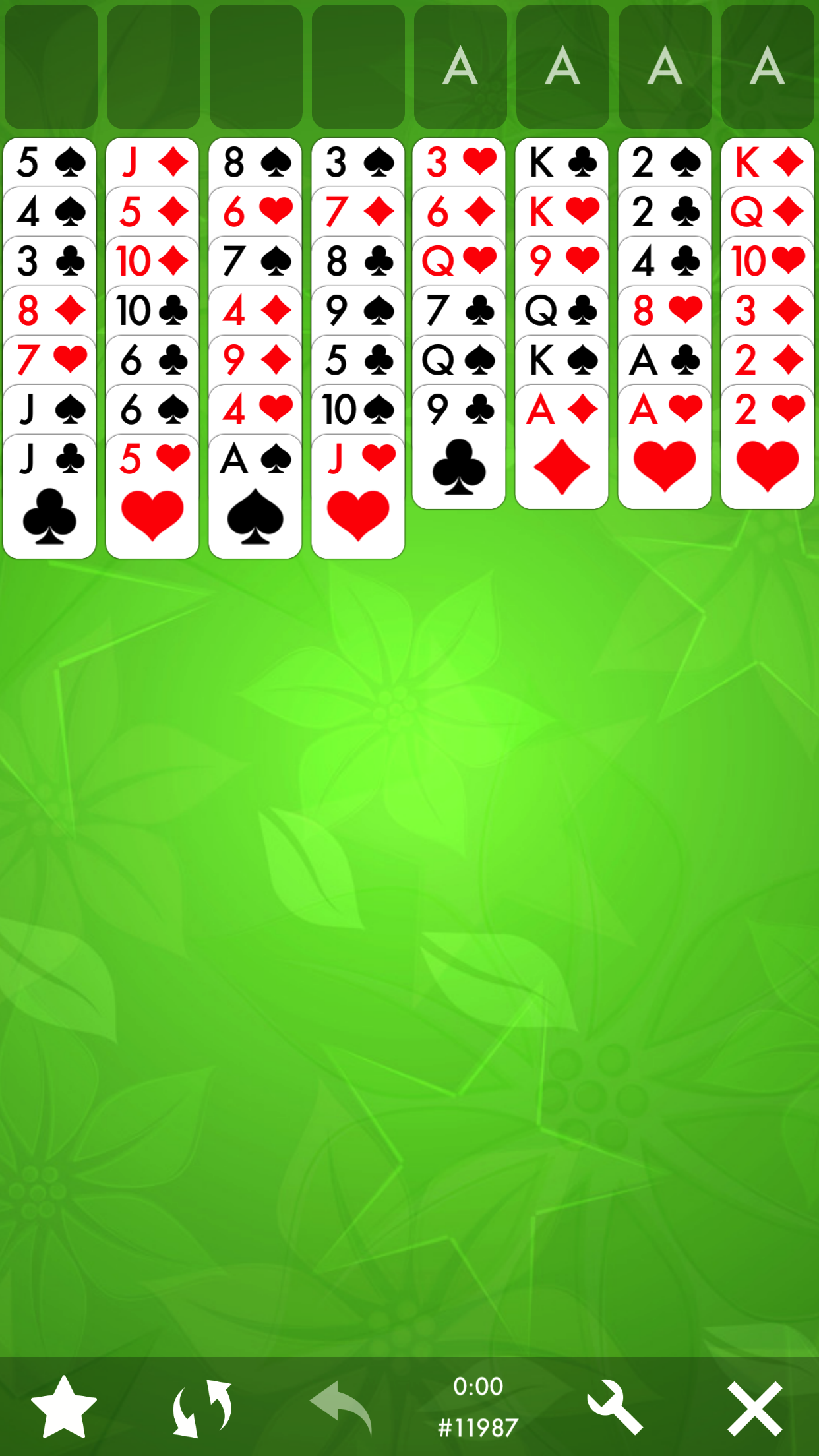 FreeCell Solitaire Card Game.