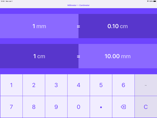 Millimeters naar Centimeters iPad app afbeelding 4