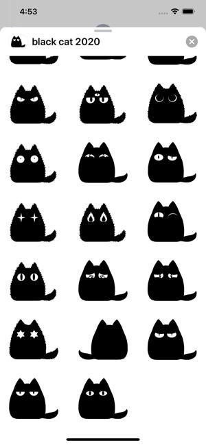 Black and White Cat Stickers