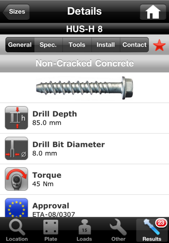 Hilti Anchors Selector screenshot 4