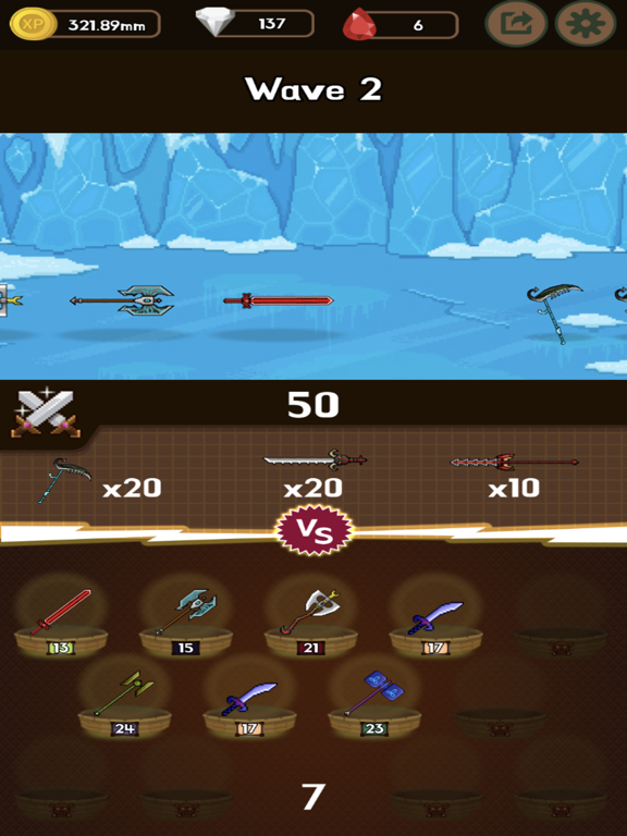 Screenshot #5 pour WeaponWar : Idle Merge Weapon