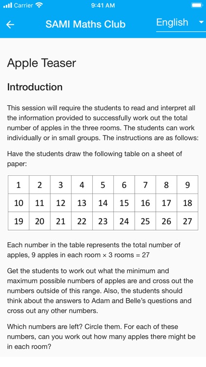 SAMI Maths Club