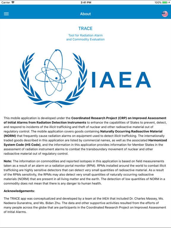 TRACE - IAEA iPad screenshot 5 - Business app