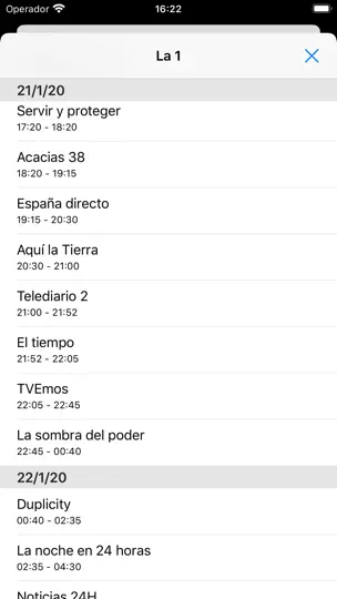 Captura de pantalla de IPTV (M3U8) List Player en iPhone 4
