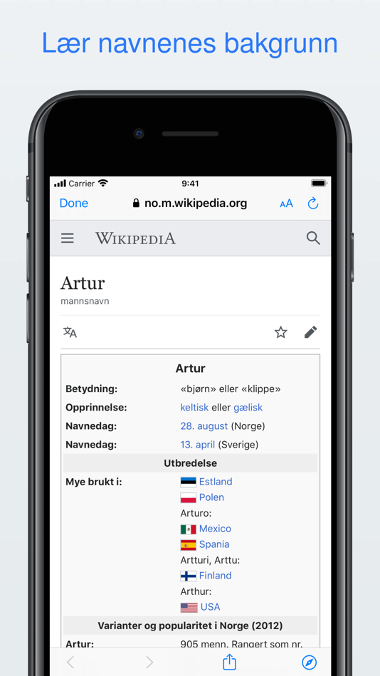 #3. Navnedag (iOS) Podle: Runar Ovesen Hjerpbakk