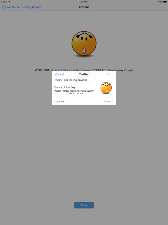 Mood Advice iPad screenshot 4 - Lifestyle app