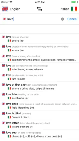 Game screenshot Italian Dictionary - English hack