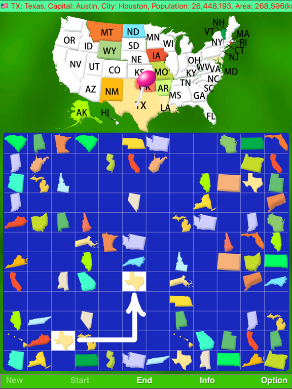Map Solitaire USA by SZY screenshot 2