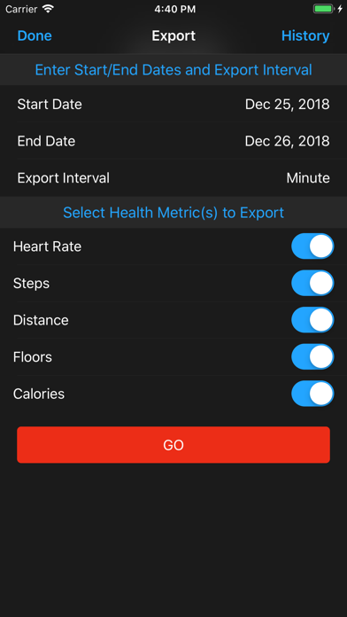 GO HeartRate Pedometer Fitness Screenshot
