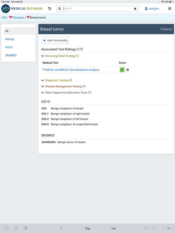 Laboratory Decision System iPad screenshot 6 - Medical app