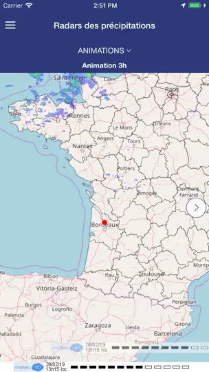 Capture d'écran de Meteo60 sur iPhone 5