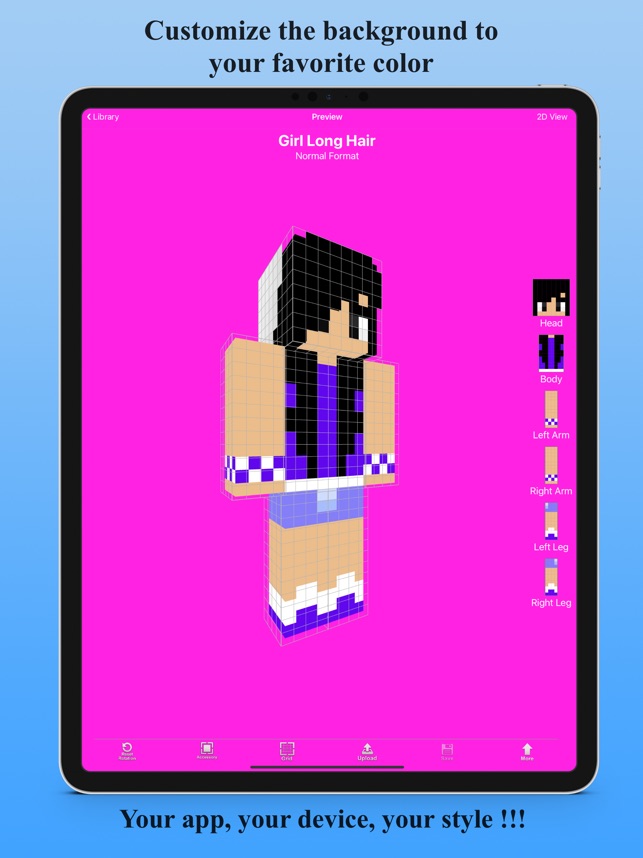 I've made my OC in Skin Editor 3D. Hope you like it! : r/minecraftskins