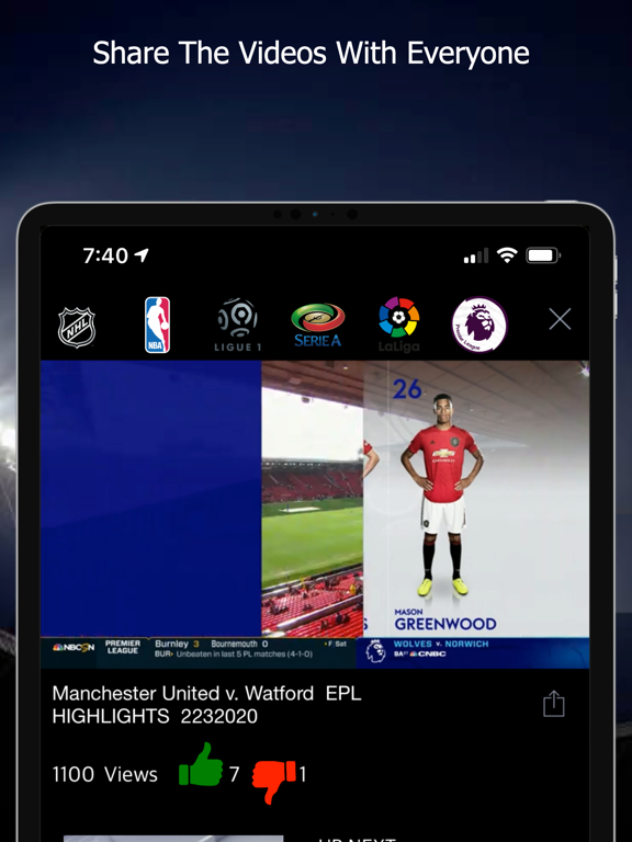 Screenshot #6 pour Sports Highlights - Game Video