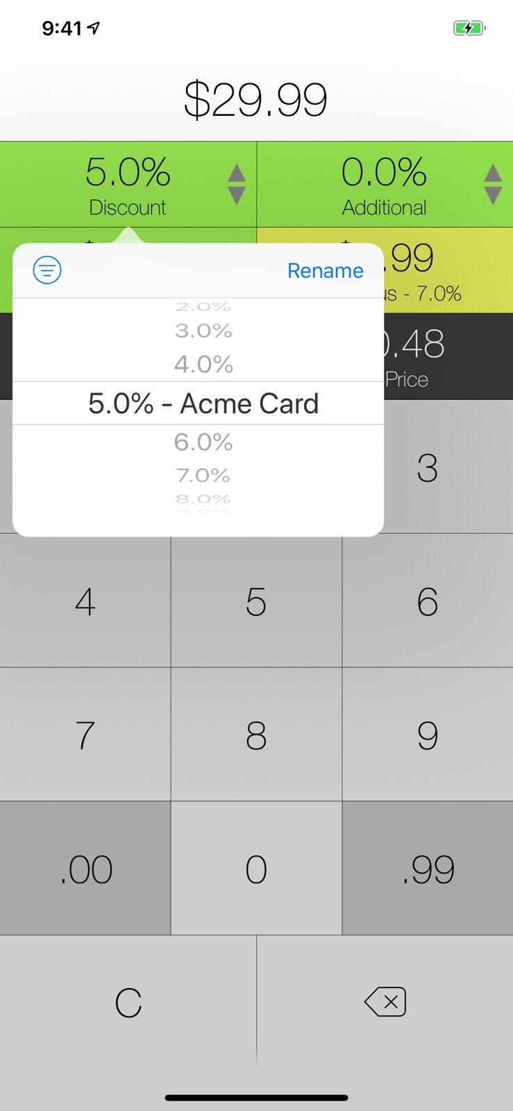 Sale Price + Tax Calculator iphone screenshot 3