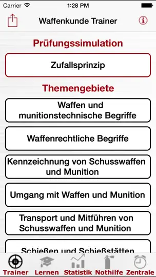 Screenshot von Waffenkunde Trainer auf dem iPhone 2