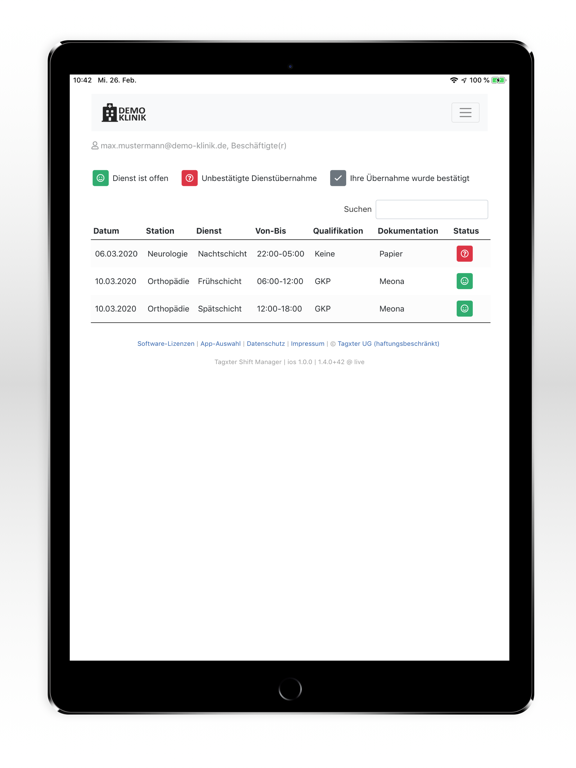 Tagxter Shift Manager