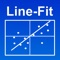 The Line-Fit app uses linear regression to model the relationship between two variables (x and y) by fitting a linear equation to observed data