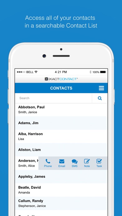 Morris Marketing IXACT Contact Screenshot
