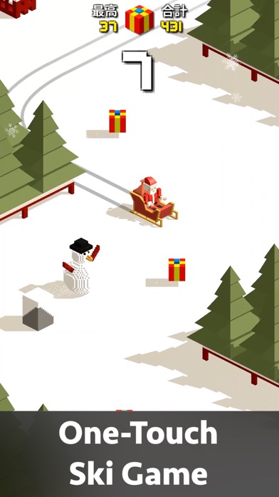 Screenshot #1 pour Santa Ski: Collect Gift