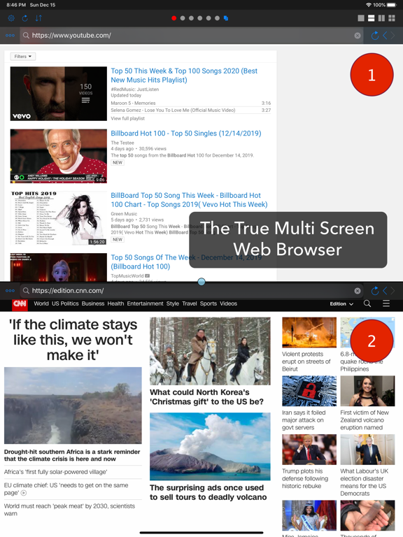 Screenshot #4 pour Dual - Multi Screen WebBrowser