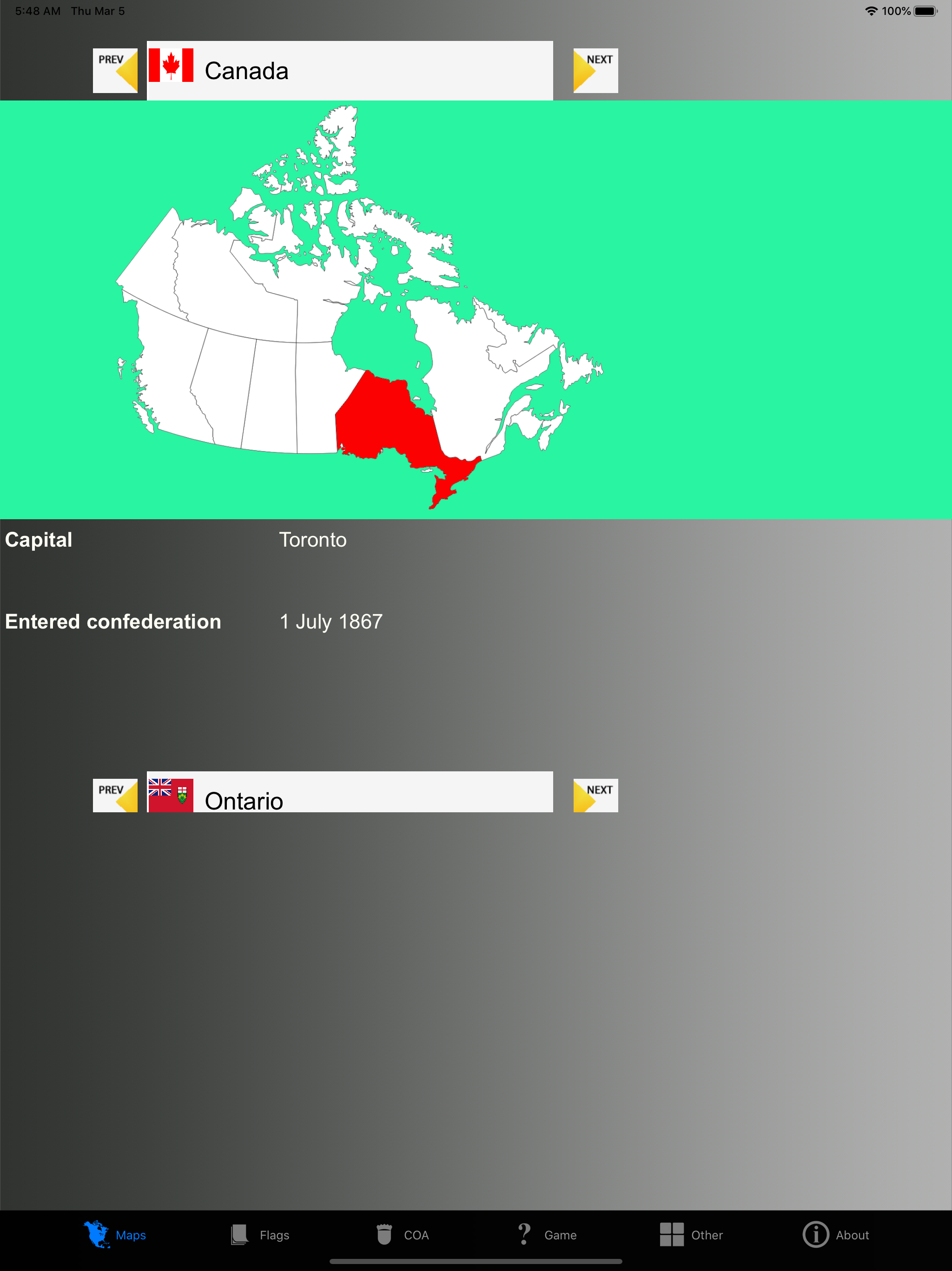 North America Country's States screenshot 11
