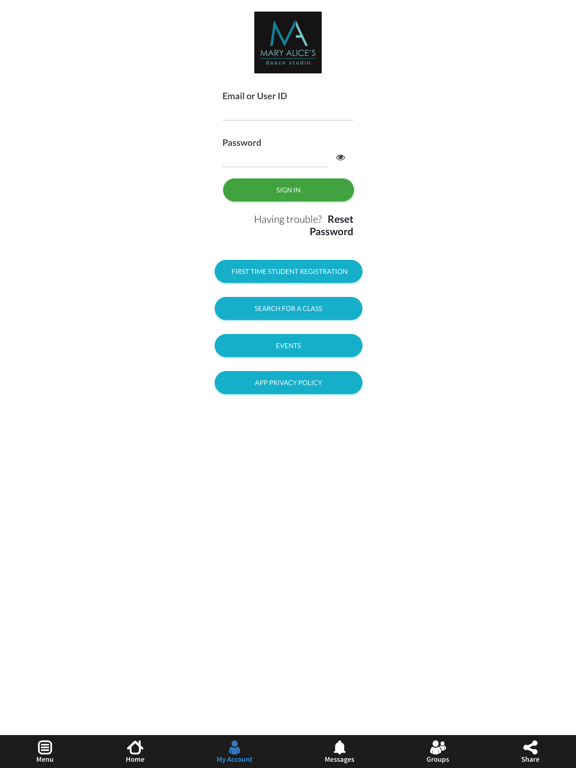 Mary Alice's Dance Studio iPad screenshot 5 - Lifestyle app