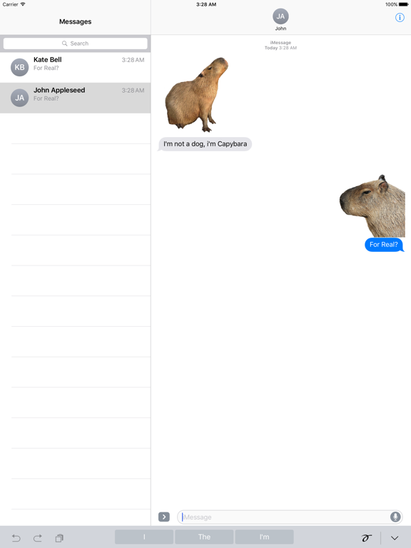 Screenshot #6 pour Capybara Stickers for Messages