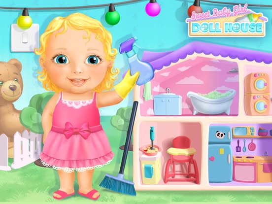 Sweet Baby Girl Doll House iPad app afbeelding 1