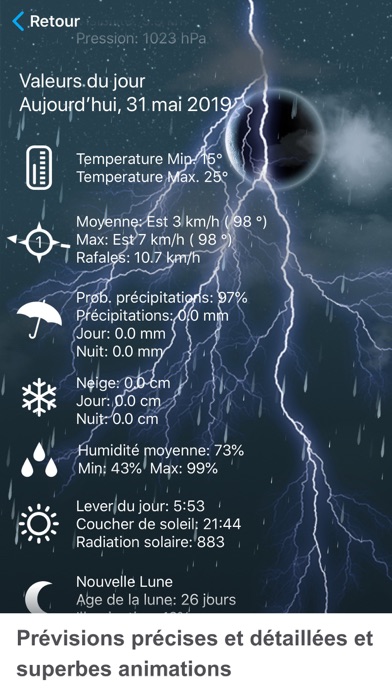 Screenshot #1 pour Météo XL Pro France & Suisse