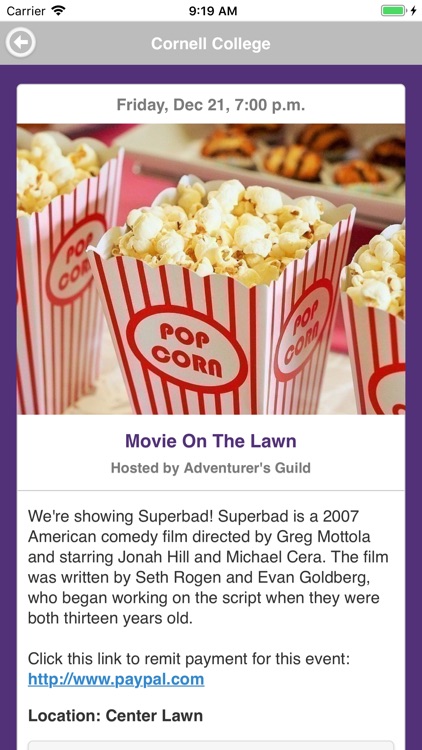 Cornell College Events