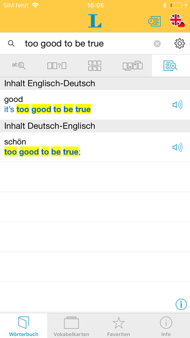 Screenshot #2 pour Großes Englisch Wörterbuch