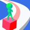 Stair Run is a free 3D arcade game where players need to stack cubes and create cubes stair to make a tower and surf on the road to reach the finish line