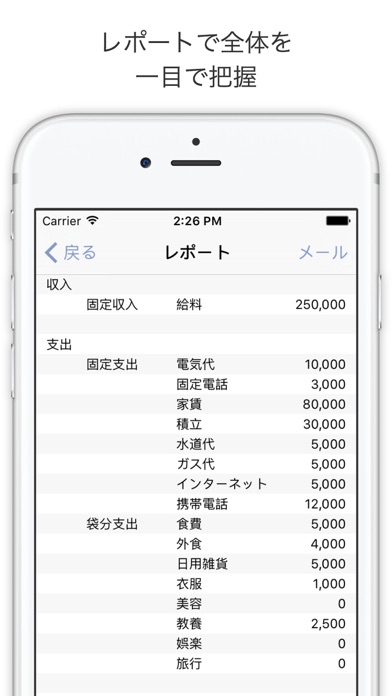 袋分家計簿 Pro screenshot1