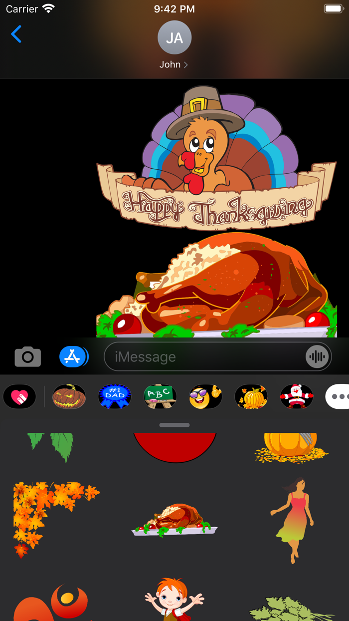 Thanksgiving Stickers and Emojis