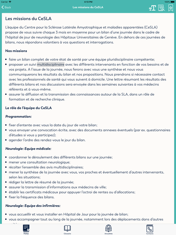 Screenshot #6 pour CeSLApp: Infos patients CeSLA